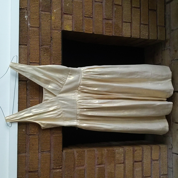 Calvin Klein Dresses Calvin Klein Gold Dress Poshmark